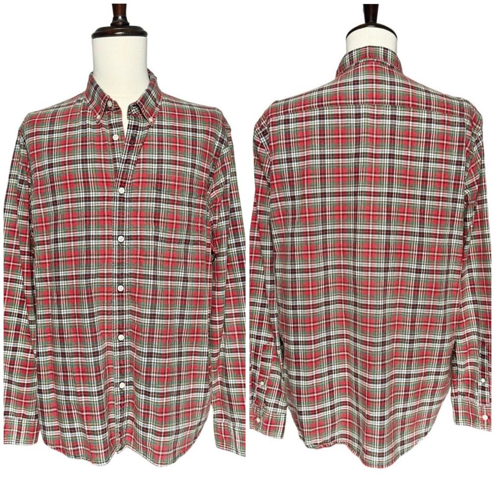 Denim & Supply Ralph Lauren | Men | Tartan Plaid Cotton Button Down Shirt | XL